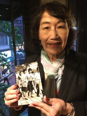 Beatles fan Mieko Iwabuchi displays tickets to the Beatles’ Budokan concert in Tokyo on May 30. | STEVE McCLURE